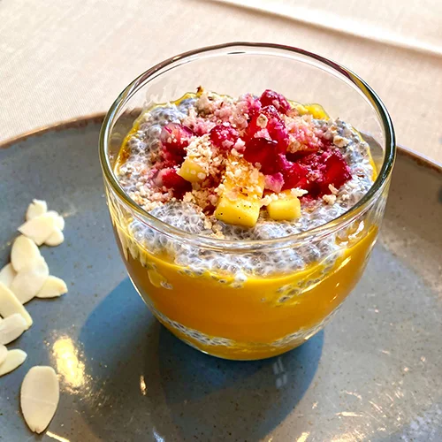 Basisches Müsli zum Fruehstueck im Hotel Birkenhof im Allgäu Oberstaufen