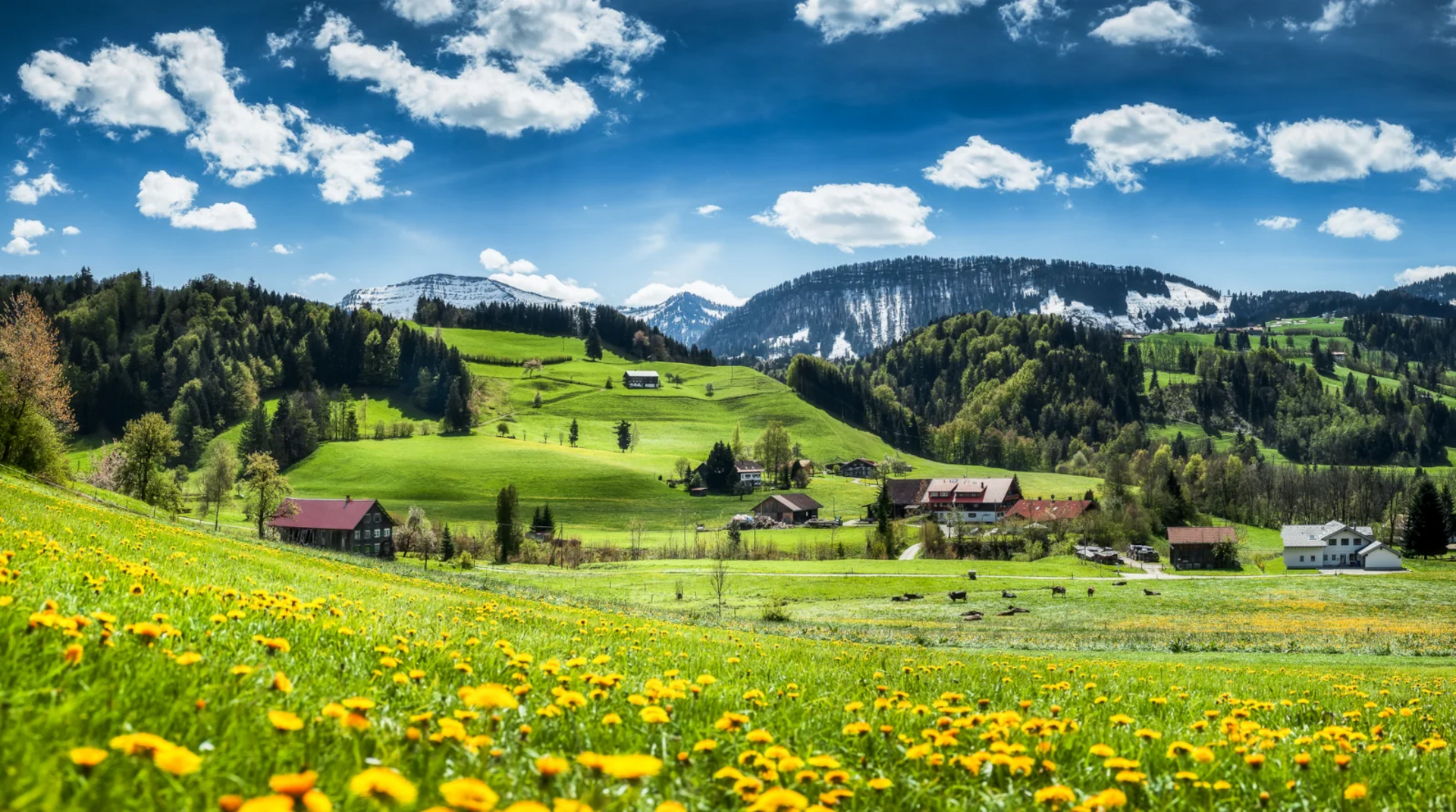 Allgäu mountains - activities in summer Allgäu mountain landscape in summer